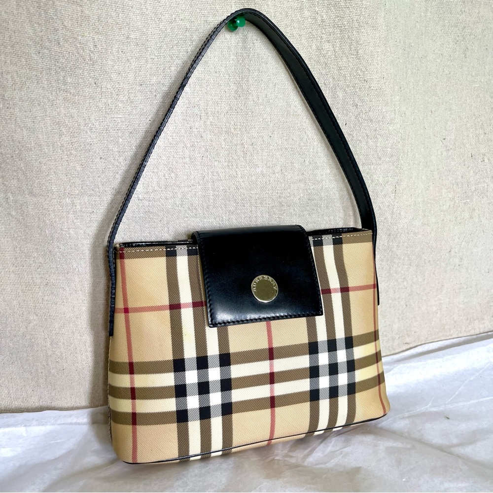 🎭 SOLD 🎭 BURBERRY House Check Pouchette / Small Top Handle Bag
